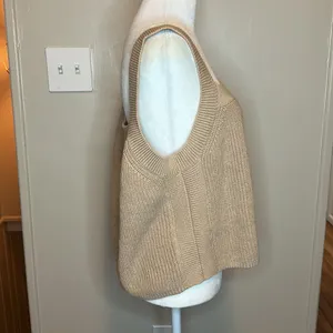 Reformation Yeta Cotton Ribbed Sweater Tank Sand Size XL thumbnail 8