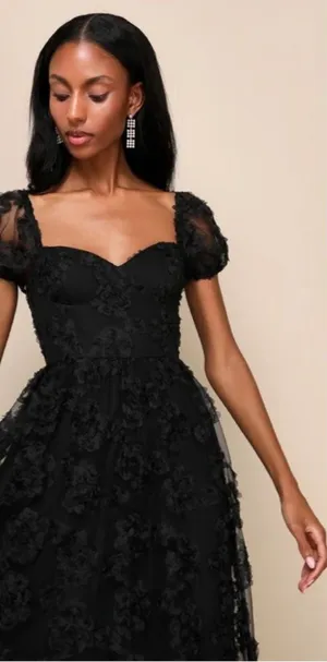 LULUS Prom Wedding Special Event Bustier Floral Chic Midi Dress NWOT thumbnail 1