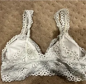 Aerie White Lace Bralette thumbnail 2