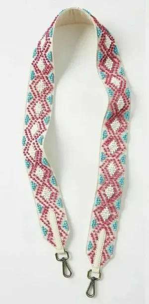 Anthropologie Geo Beaded Bag Strap NWT thumbnail 1