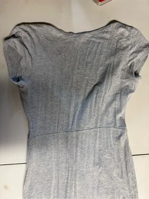 Women’s Rolla Coster Gray Twist-Front V Neck Short Sleeve Maxi Dress medium thumbnail 6