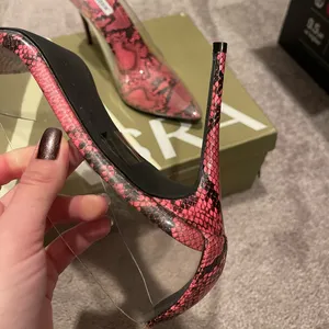 Nwot Cape Robbin Clear Transparent Pink Snake Pumps 9 thumbnail 7