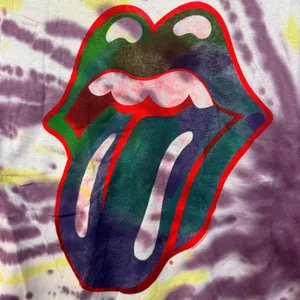 The Rolling Stones Psychedelic Hot Lips Rock Band Tie Dye M thumbnail 3