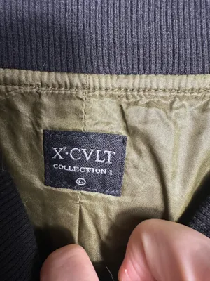 N24. NWT X-CVLT Collection 1 Black Mesh Bomber Jacket Olive Lined Goth Y2K Size L #bomber thumbnail 3