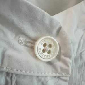 AllSaints Mae Shirt White Pleated Bib Tuxedo Blouse Organic Cotton‎ US 6 thumbnail 4