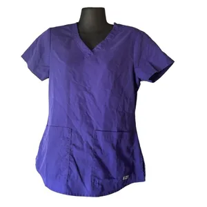 Grey’s Anatomy by Barco purple scrubs top tee short sleeve v neck women’s small thumbnail 8