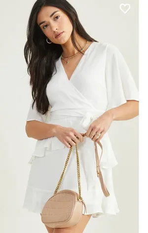 Altar'd State NWT Winnie Chiffon Ruffle White Dress thumbnail 4