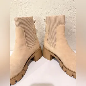 Steve Madden Hayle Women's Brown Platform Slip On Chelsea Ankle Boots Size 7 thumbnail 6