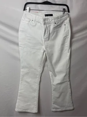 NWT Member’s Mark White High Rise Crop Flare Jeans thumbnail 2