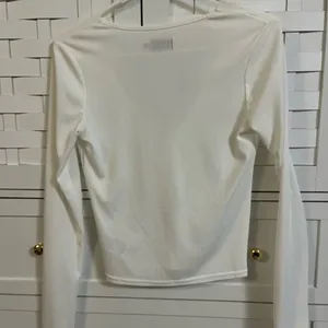 Edikted White Long Sleeve Top with rose Lace Detail thumbnail 3