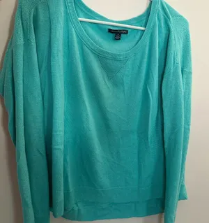 American Eagle Outfitters Teal Knit Sweater thumbnail 1