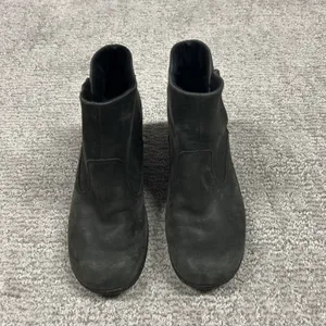 Keen Akita Ankle Boots Womens 8 Slate Gray Wedge Leather Snap Closure thumbnail 4