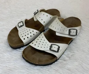 Birkenstock Birki's White Perforated Buckle Strap Sandals Size 240 US 6-6.5 thumbnail 4