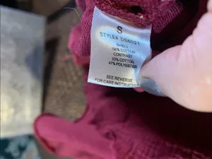 Oli & Hali Red Waffle Material Oversized Hoodie Size S thumbnail 5