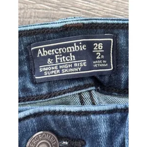 Abercrombie and Fitch super high rise super skinny jeans, denim‎ size 26 size 2 thumbnail 3