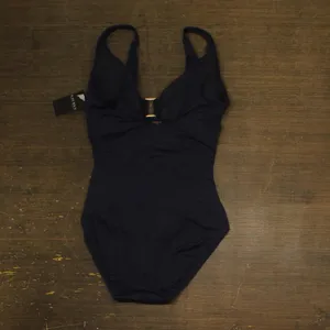 Lauren Ralph Lauren Over-The-Shoulder One Piece Swimsuit Dark Navy Blue 10 thumbnail 2