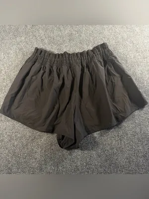 Offline by Aerie Womens XXL Black High Rise Running Shorts Athletic Lined thumbnail 2