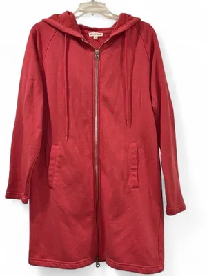 Zenana Outfitters Coral Full-Zip Hooded Long Sweatshirt Women’s M/L thumbnail 1