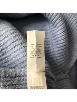 Aerie Womens Oversized Sweater Crew Neck Chunky Ribbed Knit Light Blue M thumbnail 4