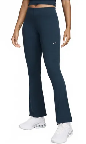 Nike Sportswear Chill Knit Tight Mini-Rib Flared Leggings NWT Armory Navy XL thumbnail 1