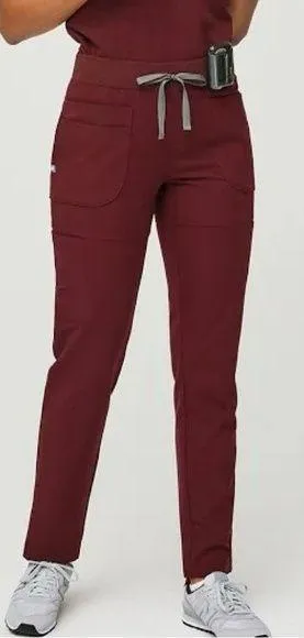 Figs Women’s Nepal Skinny Scrub Pants Pull On Limited Edition in Burgundy XL thumbnail 2