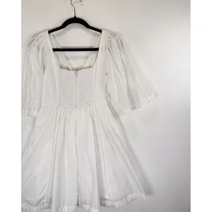Abercrombie Fitch Dress White Mini V Neck Cutout Poplin Coastal Cowgirl Small thumbnail 8
