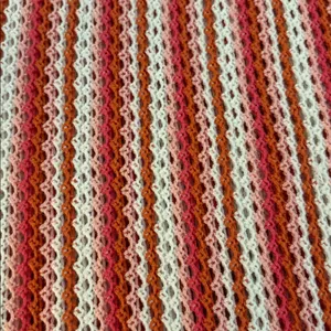 C&C California Knit Tank Coverup Dress Size Large Pink White Orange thumbnail 5