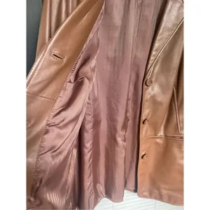 Preston & York Women’s Lambskin Leather Jacket Brown Size L thumbnail 12