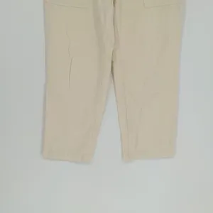 Urban Outfitters Women's High Waist Straight Leg‎ Cream Pants Size 12 Button Fly thumbnail 3
