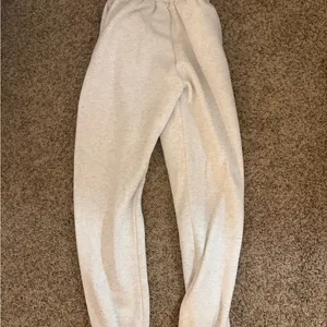 White Fox Boutique Light Gray Joggers with Red Logo thumbnail 5