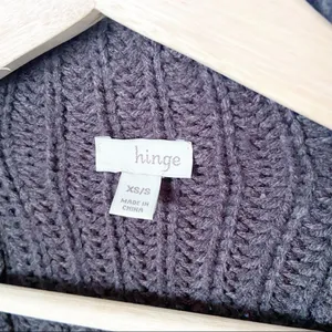 Hinge Cardigan Womens Brown Waterfall Open Chunky Knit Cropped Sweater thumbnail 2
