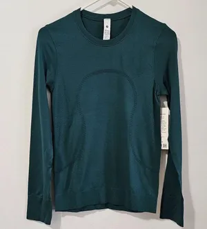 Lululemon Swiftly Relaxed Long-Sleeve Shirt Hip Length / Storm Teal / Size 2 thumbnail 2