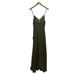 Lulus Marveled Beauty Olive Green Sleeveless Tie-Front Maxi Dress size Large NWT thumbnail 4