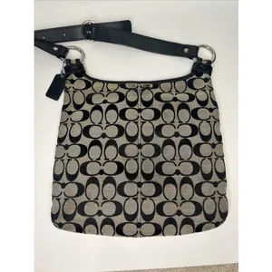 Coach Penelope F15513 Signature Y2K Turnlock Crossbody Shoulder Bag Black thumbnail 12