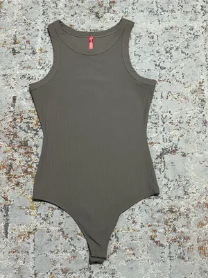 Spanx Suit Yourself Racerback Ribbed Bodysuit color smoke size Small thumbnail 11