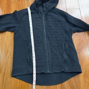 lululemon Fleece Be True Moto‎ Full Zip Heavyweight Cotton Fleece Hooded size 10 thumbnail 9