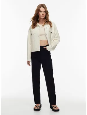 Aritzia Wilfred Free The Melina Pant Black High Rise Slim Straight Size 4 thumbnail 2