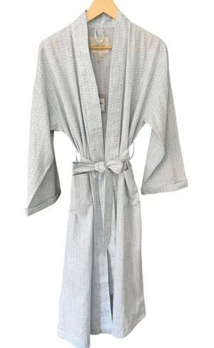 NWT Haven Well Within Cotton Linen Long Robe Medium Batik Dot Saltwater Quiet thumbnail 1