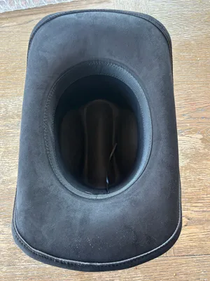 Vegan Suede Cowboy Hat Black thumbnail 4
