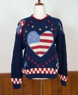 Adorable Vintage 1980s/90s Countryside Classics Hand Embroidered Sweater! thumbnail 1