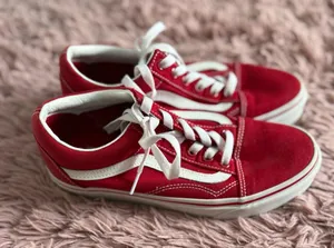 VANS OLD SKOOL MEN RACING RED / TRUE WHITE VN0A4BV5JV6 MEN's 5.5 womens 7 thumbnail 1