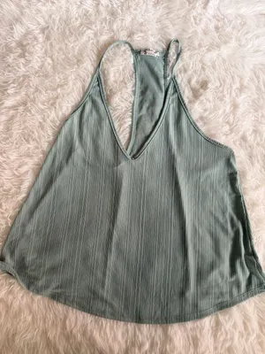 Intimately Free People Ribbed V-Neck Racerback Tank Top thumbnail 1