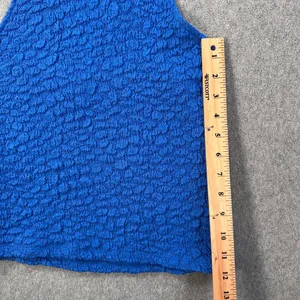 Maeve Anthropologie Textured High Neck Halter Tank Top Women's Medium Blue New thumbnail 4