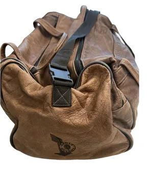 Vintage Eagle Creek Brown Leather Duffle Bag Travel Carry On Weekender 22" thumbnail 1