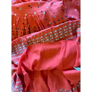 Free People Red Coryn Coral Polka Dot Long Sleeve Fit And Flare Dress Size‎ 0 thumbnail 11