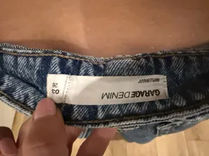 Classic Straight-Leg Women’s Garage Jeans in Medium Blue size 26 thumbnail 4