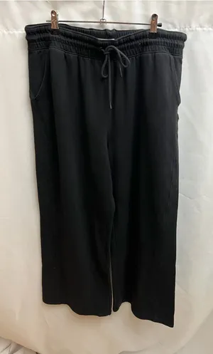 FLX Women’s Black Wide Leg Sweatpants XL Drawstring Athleisure Pants thumbnail 1