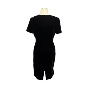 Talbots Short Sleeve Mini Dress Black Velvet 10 thumbnail 4