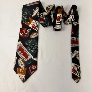 Andrew Rosetti Men's Tie NFL Super Bowl Silk Necktie Football Vintage Cravat thumbnail 3