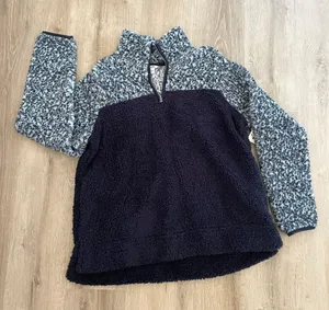NWT two Toned Fleece Pullover Jacket XL thumbnail 1